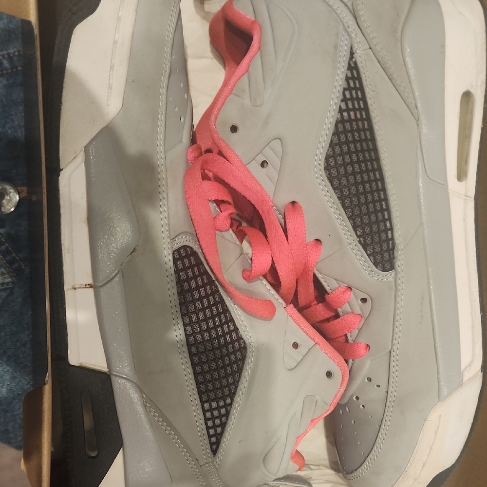 Gray and Pink Kid's Sneakers